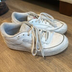 Reebok white Club C double size 9